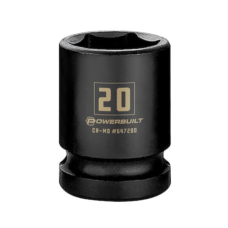 Powerbuilt 1/2" Drive 20Mm Impact Socket 647280